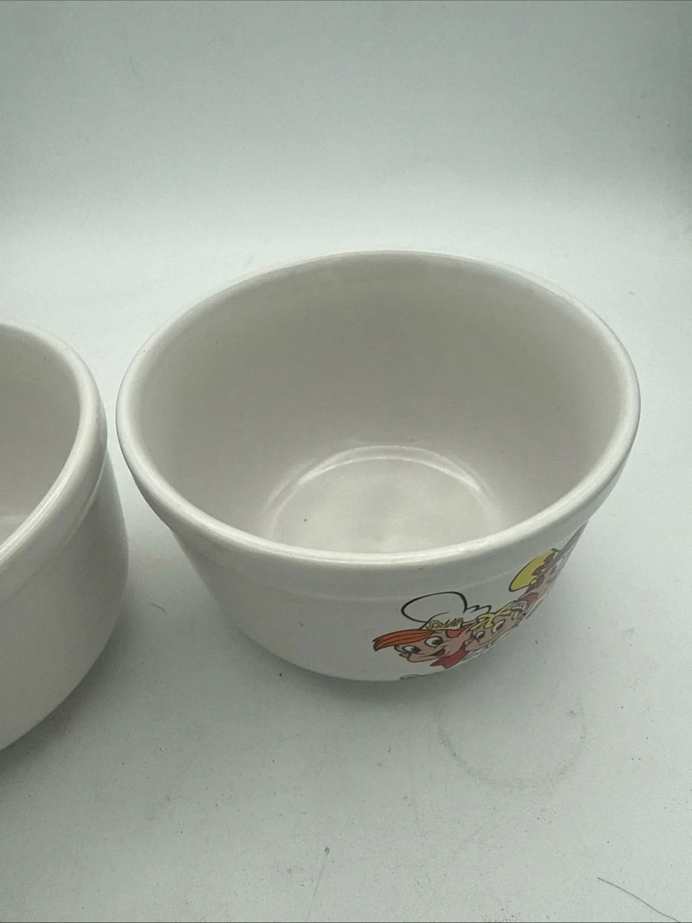 Pair of 2001 Kellogg's Snap Crackle Pop Ceramic Cereal Bowls Houston Harvest